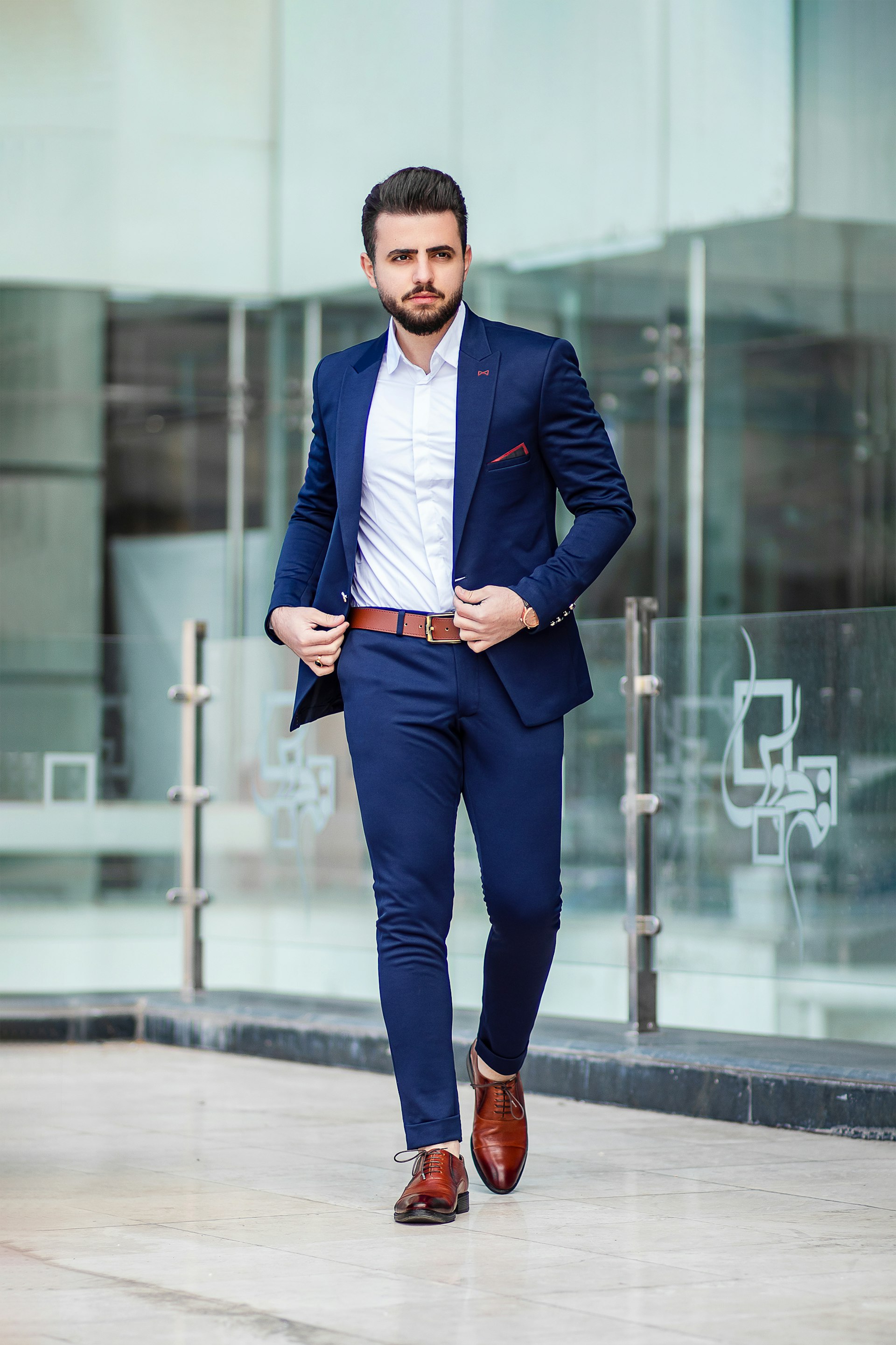 Man in a tailored dark shirt — Thozha Clothing